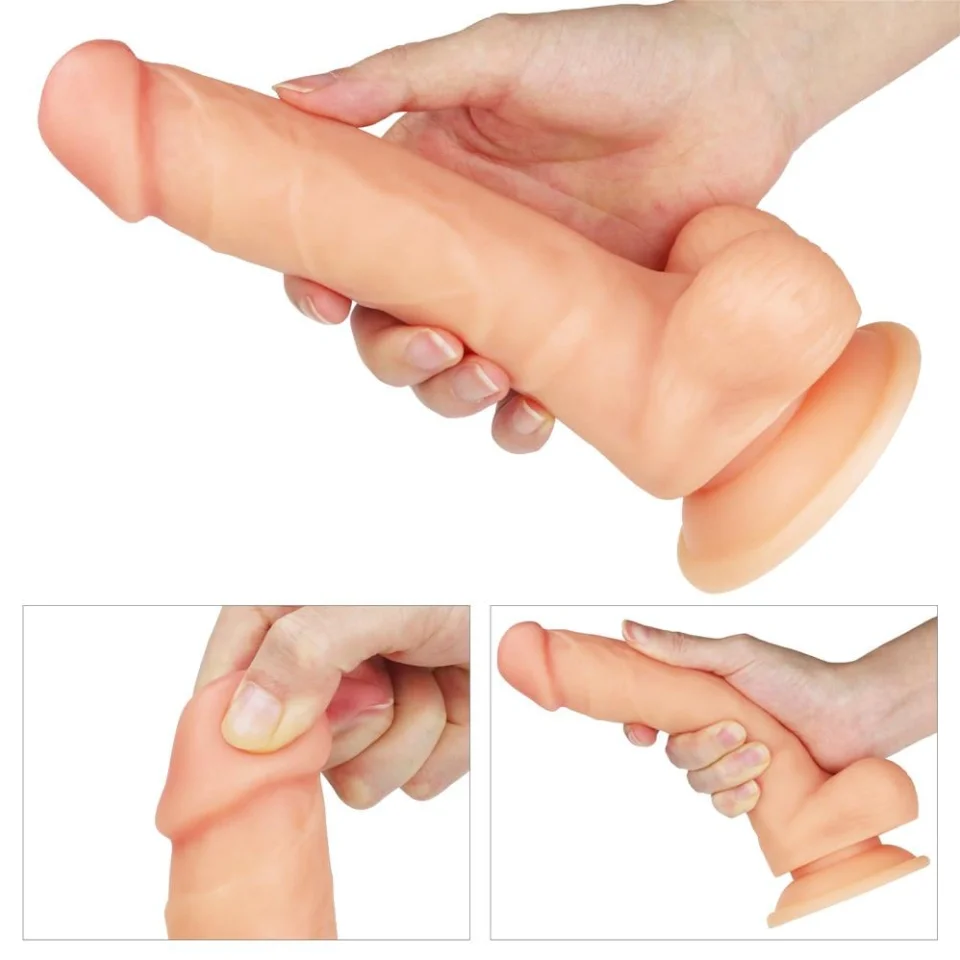 #5671 - 20 cm Belden Bağlamalı İçi Dolu Strapon Dildo