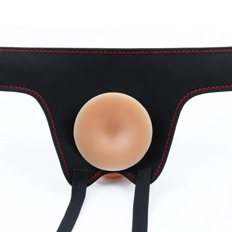 #5676 - 20 cm Belden Bağlamalı İçi Dolu Strapon Dildo