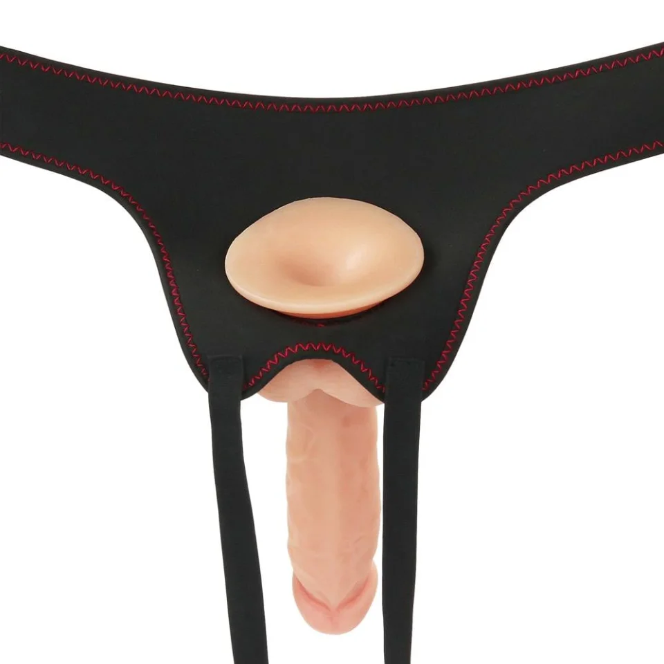 #5678 - 20 cm Belden Bağlamalı İçi Dolu Strapon Dildo