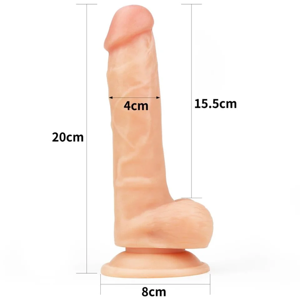 #5682 - 20 cm Belden Bağlamalı İçi Dolu Strapon Dildo