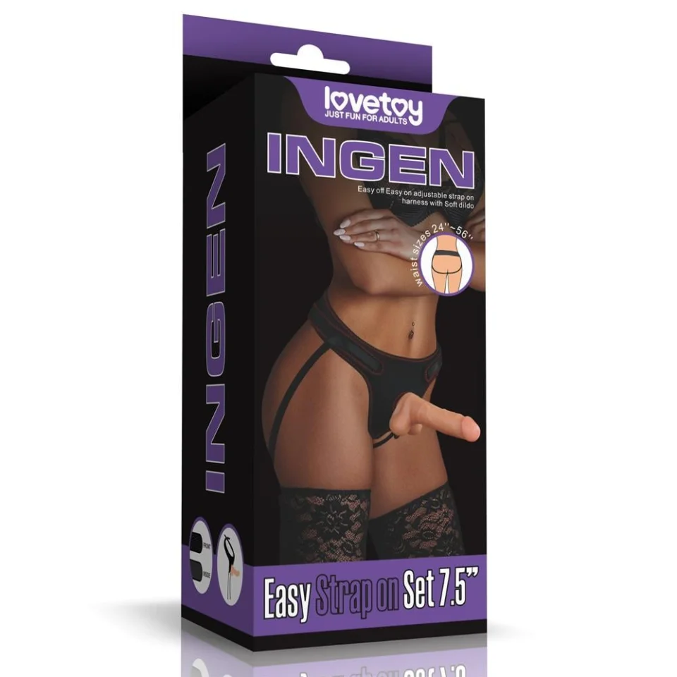 #5683 - 20 cm Belden Bağlamalı İçi Dolu Strapon Dildo