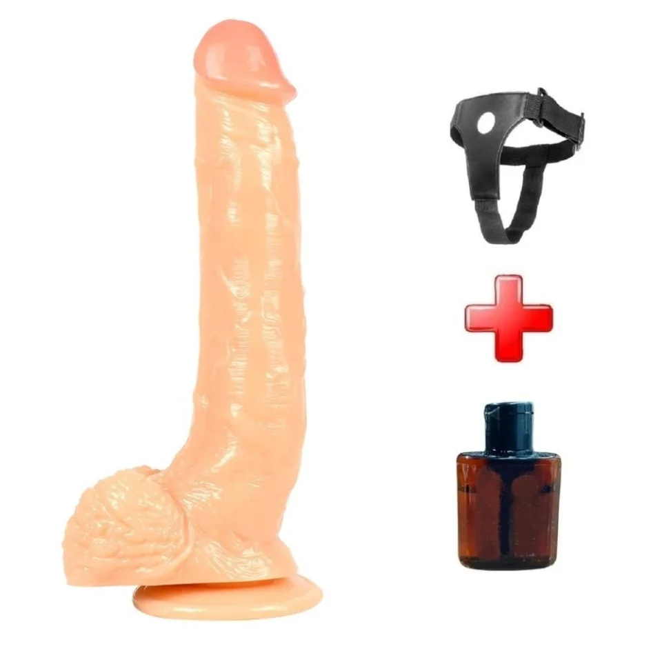 #5686 - Belden Bağlamalı 25 cm Realistik Vantuzlu Dildo Penis