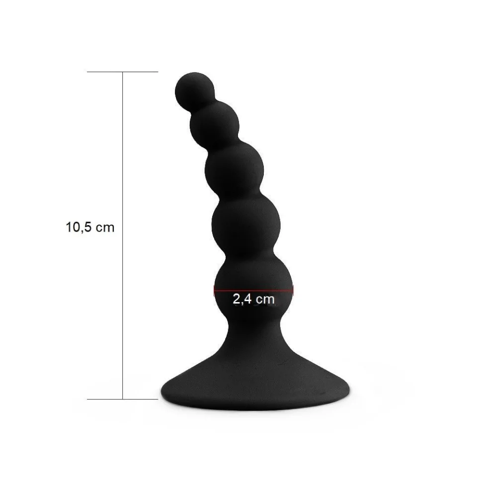 #5733 - 10,4 cm Vantuzlu Boğumlu Anal Plug