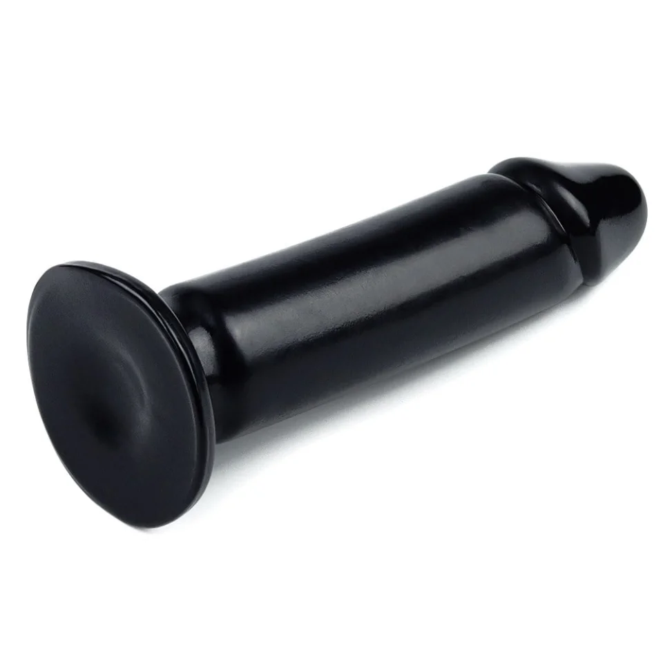 #5757 - 22,5 Cm Siyah Yumuşak Kalın Anal Dildo