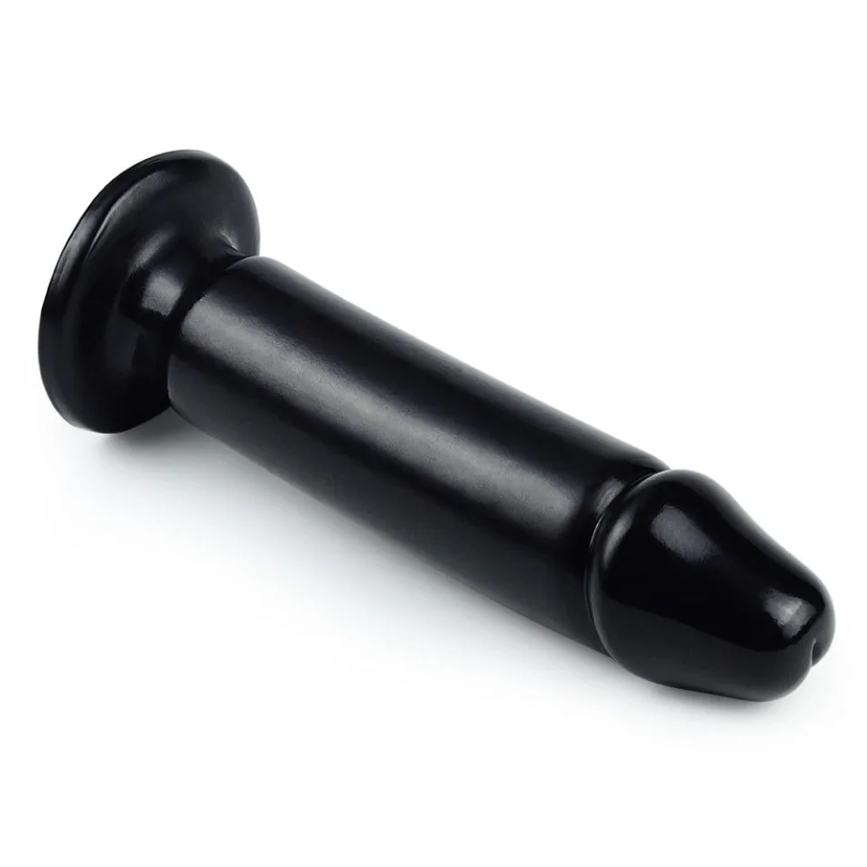 #5758 - 22,5 Cm Siyah Yumuşak Kalın Anal Dildo