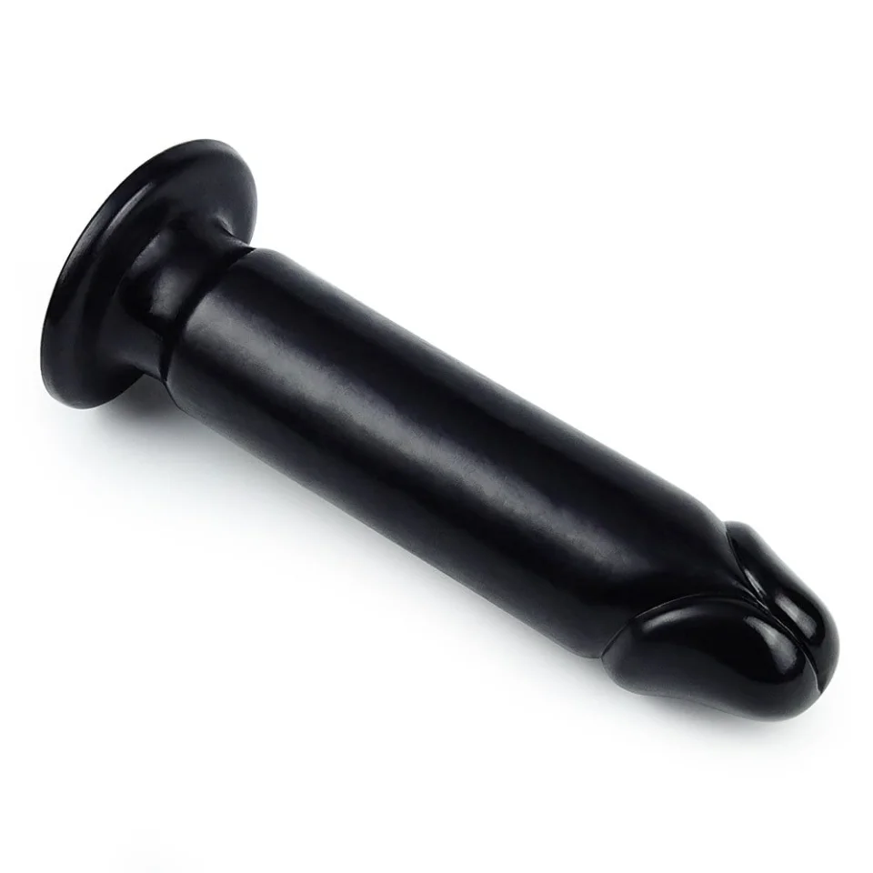 #5759 - 22,5 Cm Siyah Yumuşak Kalın Anal Dildo