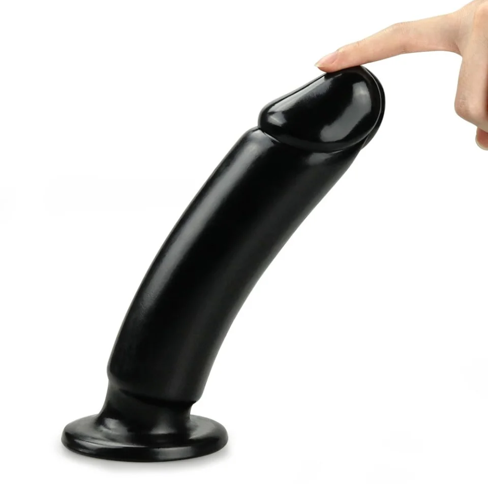 #5761 - 22,5 Cm Siyah Yumuşak Kalın Anal Dildo