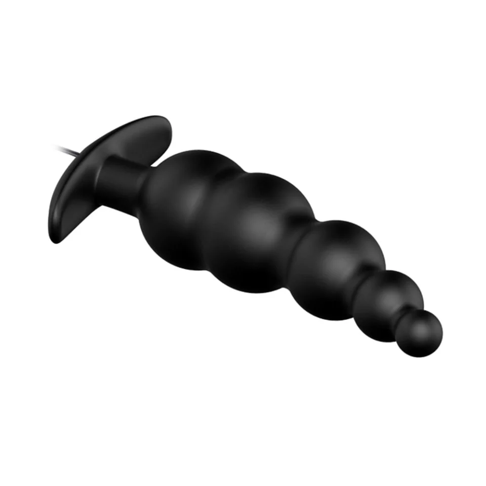 #5793 - 12 Fonksiyon Kumandalı 11,8 cm Titreşimli Boğumlu Anal Plug