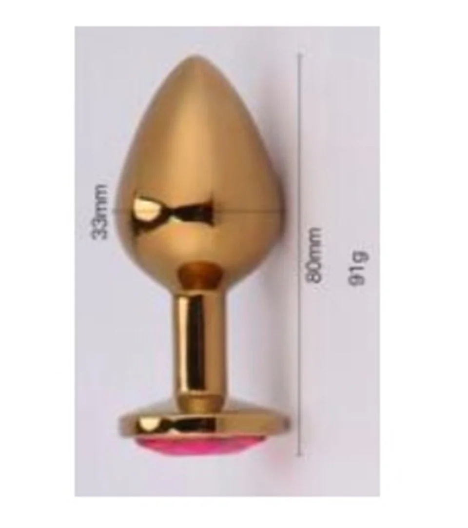 #5910 - Mücevher Taşlı Gold Anal Tıkaç Plug