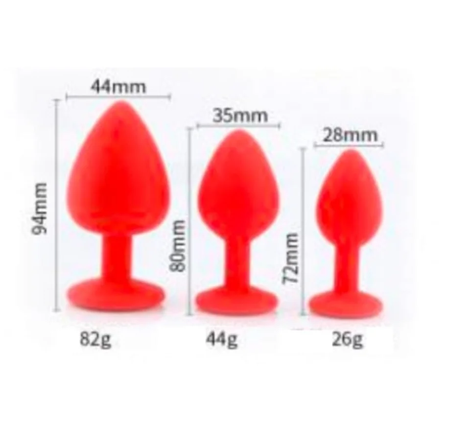 #5916 - 3 Parçalı Mücevherli Anal Plug Seti
