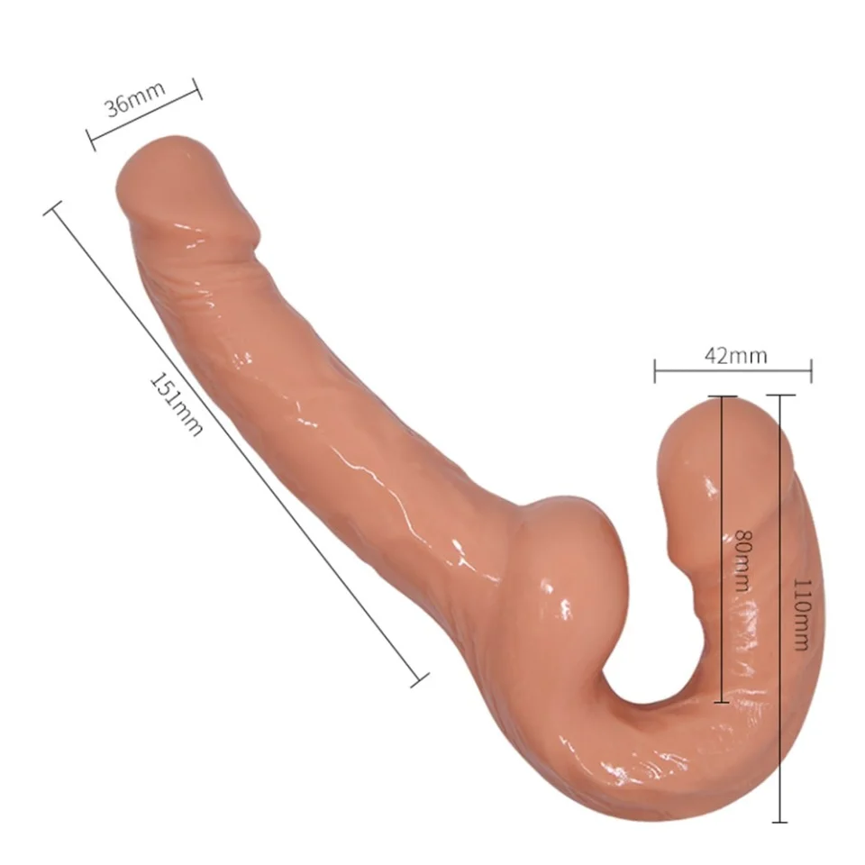 #489 - Çift Taraflı Lezbiyen Penis Süper Gerçekçi Strapless