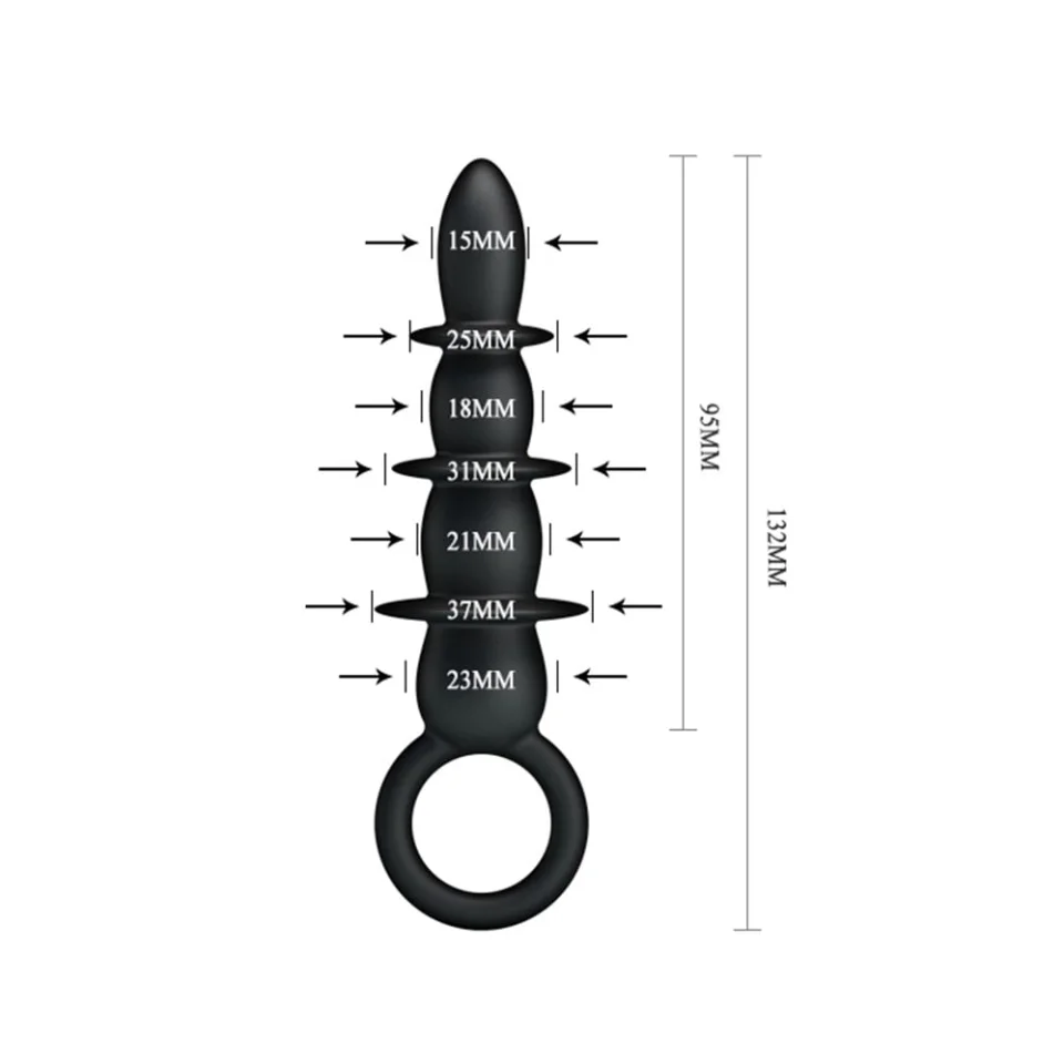 #6004 - 13,2 cm Vantuzlu Halkalı Anal Alıştırıcı Tıkaç