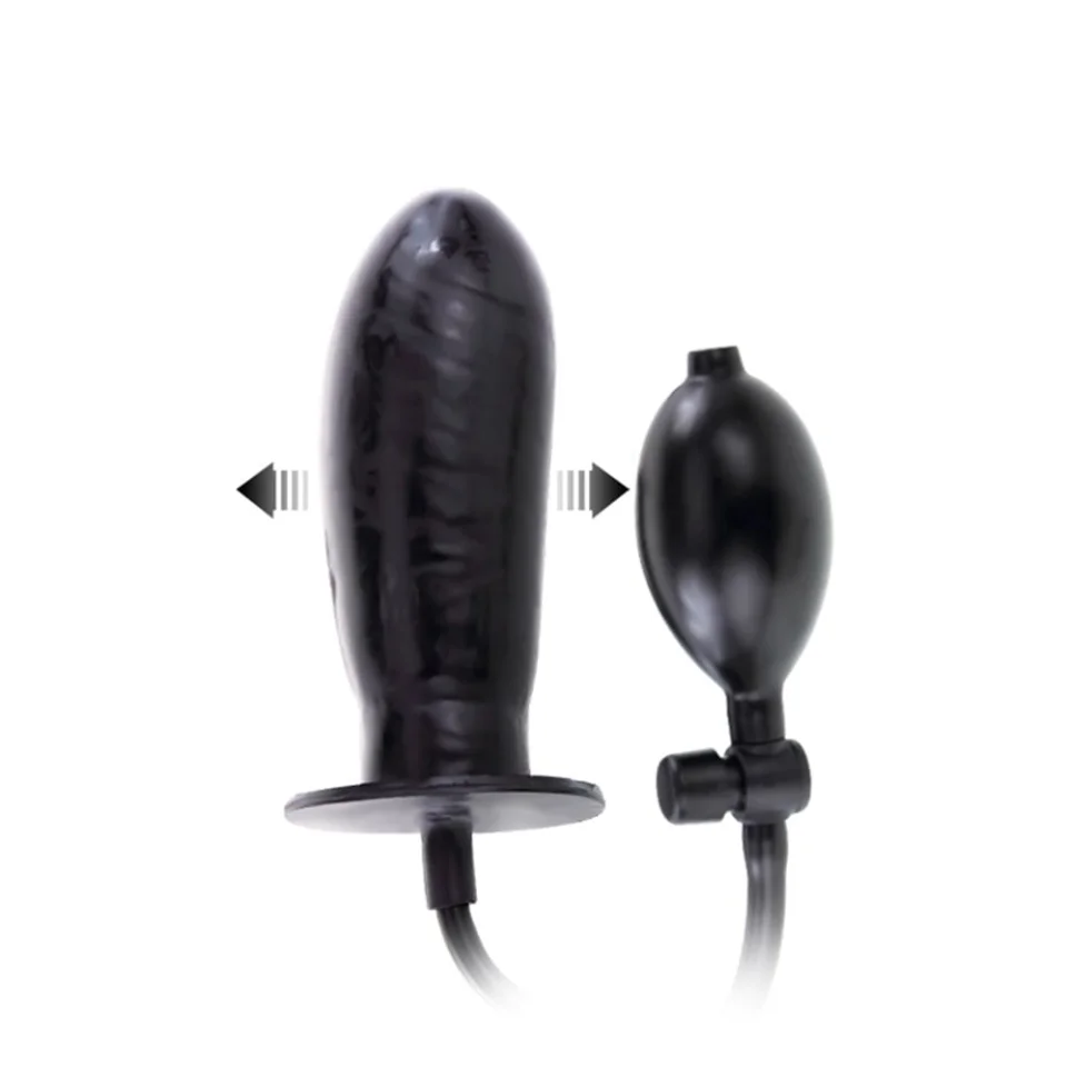 #6013 - Şişebilen Pompalı Zenci Penis Anal Tıkaç
