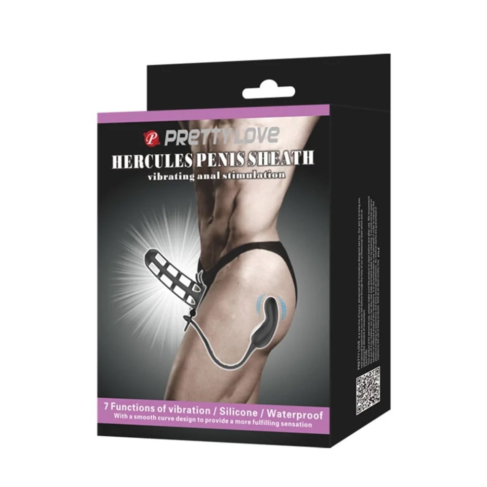 #6094 - Penis Kılıflı USB Şarjlı Titreşimli Anal Plug