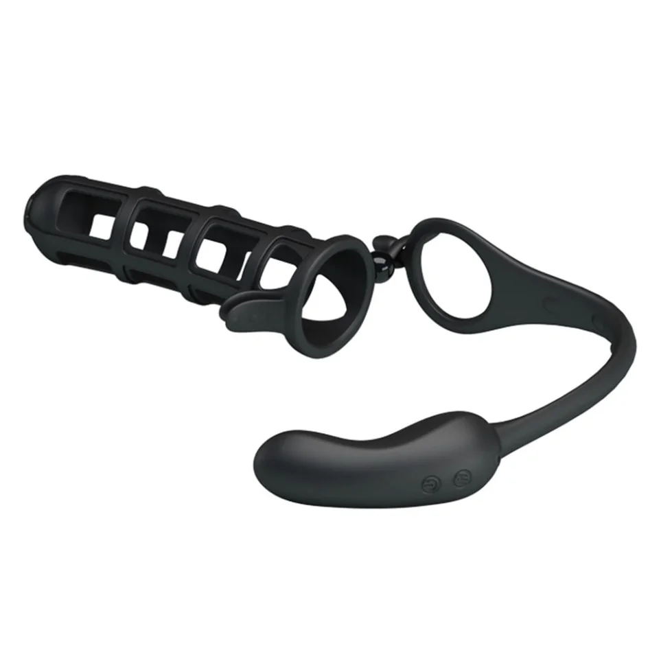 #6097 - Penis Kılıflı USB Şarjlı Titreşimli Anal Plug