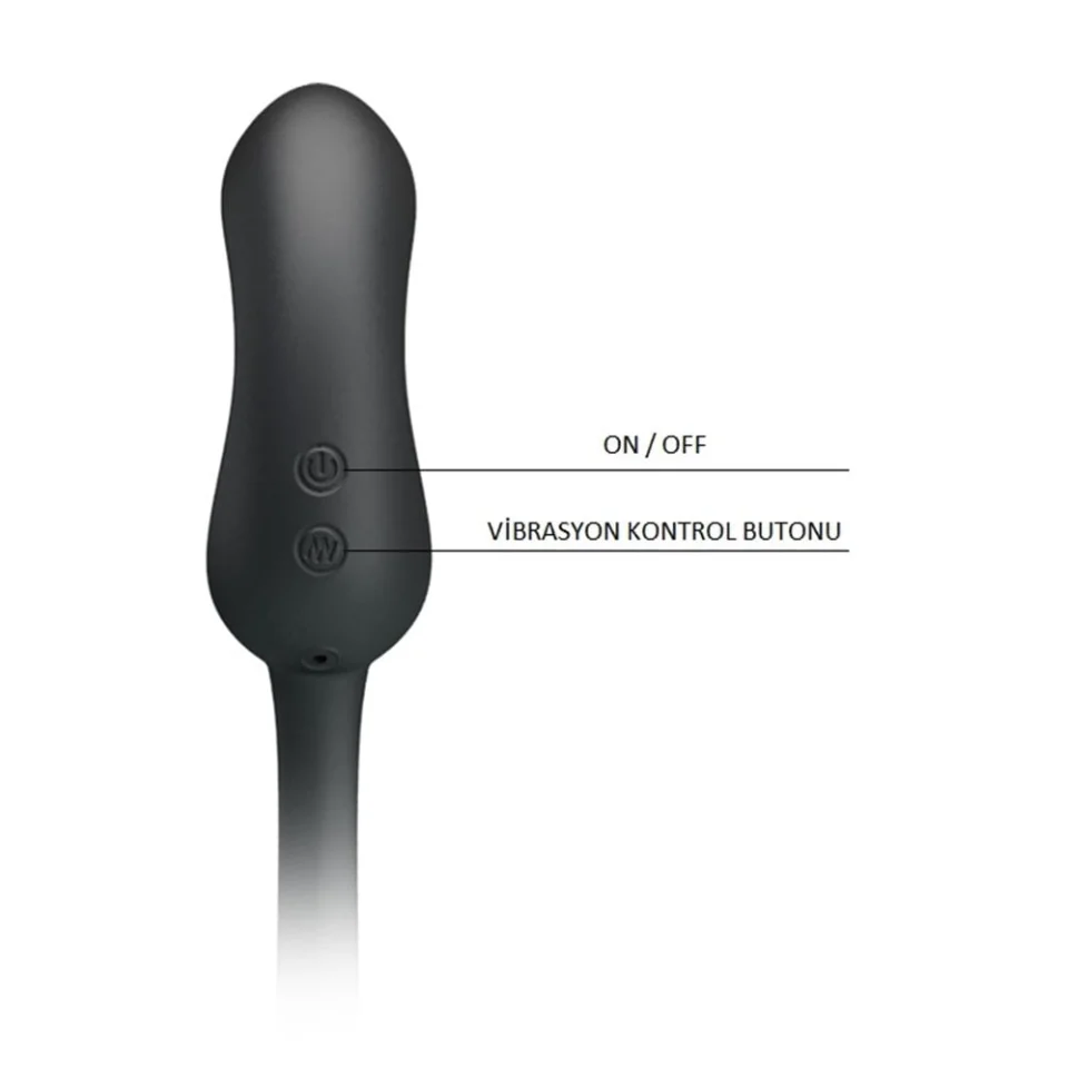#6099 - Penis Kılıflı USB Şarjlı Titreşimli Anal Plug