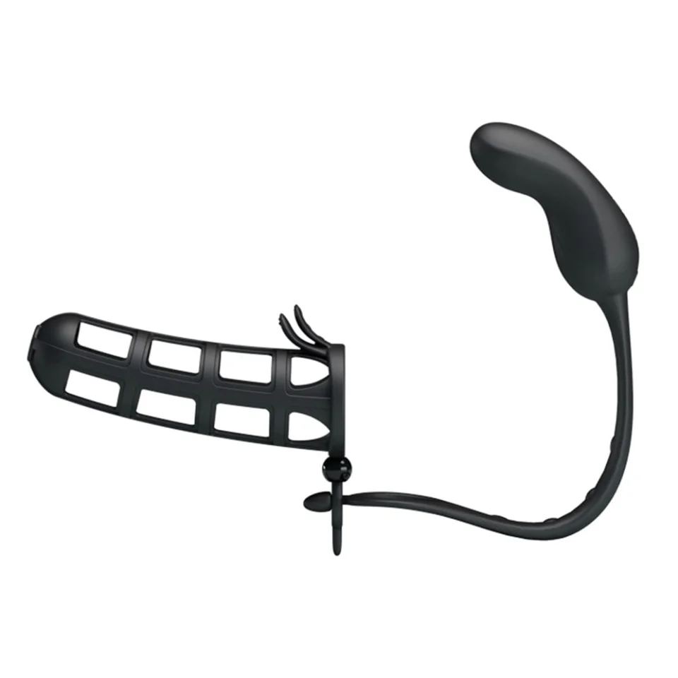 #6102 - Penis Kılıflı USB Şarjlı Titreşimli Anal Plug