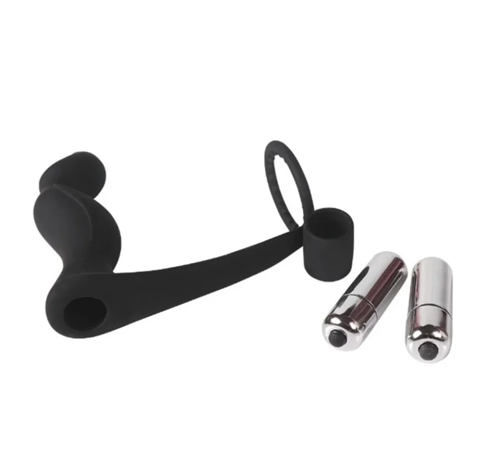 #6129 - Çift Motorlu Prostat Vibratör ve Penis Halkası - Krell