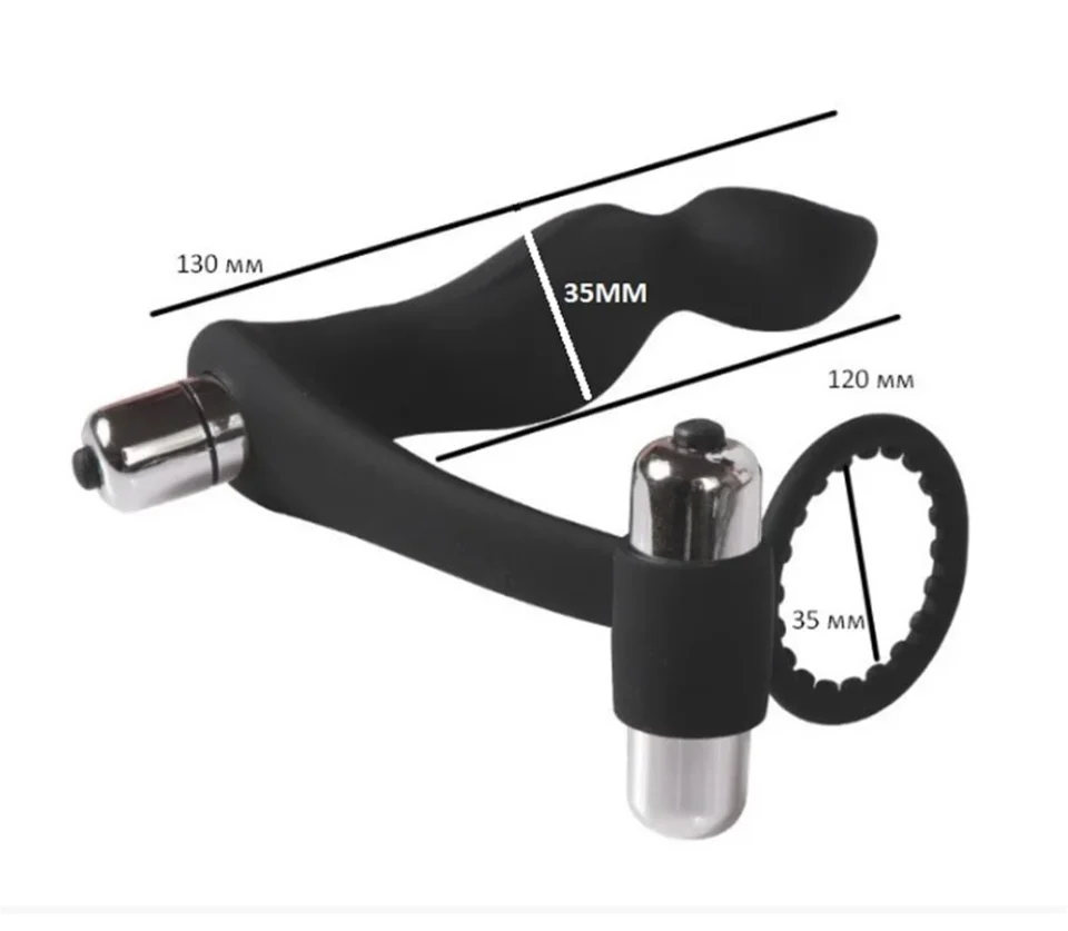 #6134 - Çift Motorlu Prostat Vibratör ve Penis Halkası - Krell
