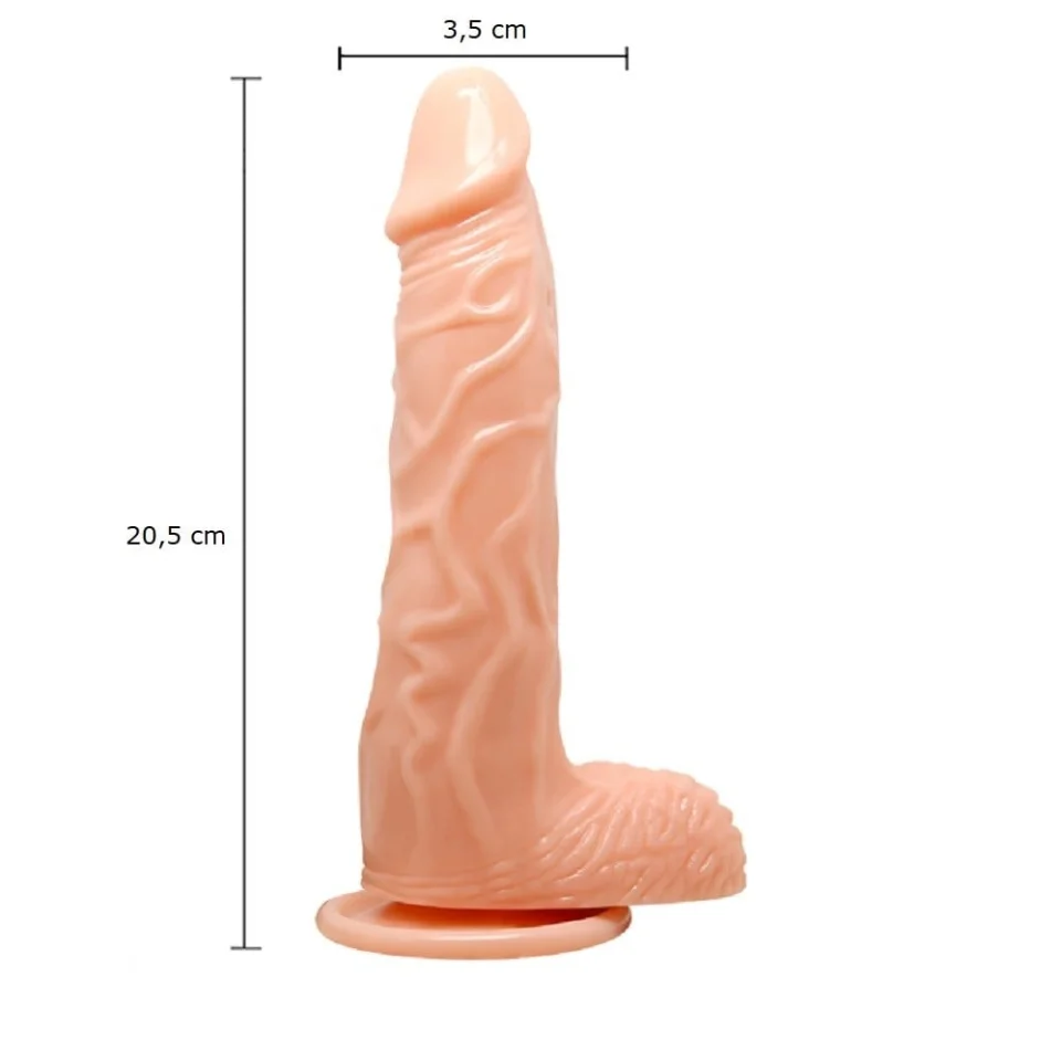 #503 - 20,5 cm Isıtma Özellikli Oynar Başlı Kumandalı Titreşimli Dildo
