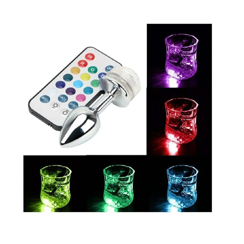#6214 - Uzaktan Kumandalı Led Işıklı Büyük Boy Çelik Anal Plug