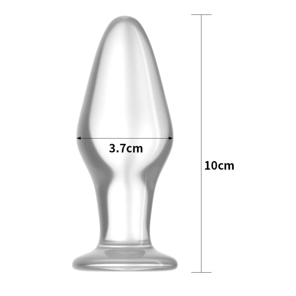 #6291 - 10 cm Pürüzsüz Cam Anal Tıkaç