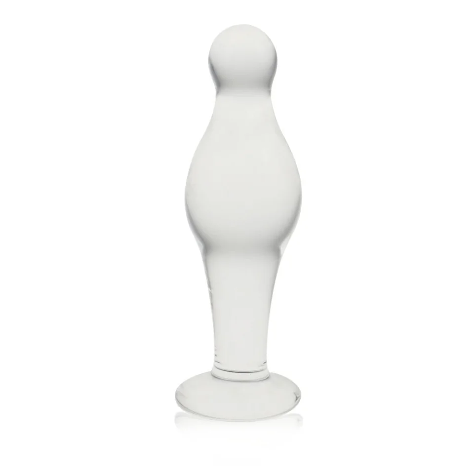 #6298 - 11,3 cm Pürüzsüz Boğumlu Cam Anal Tıkaç