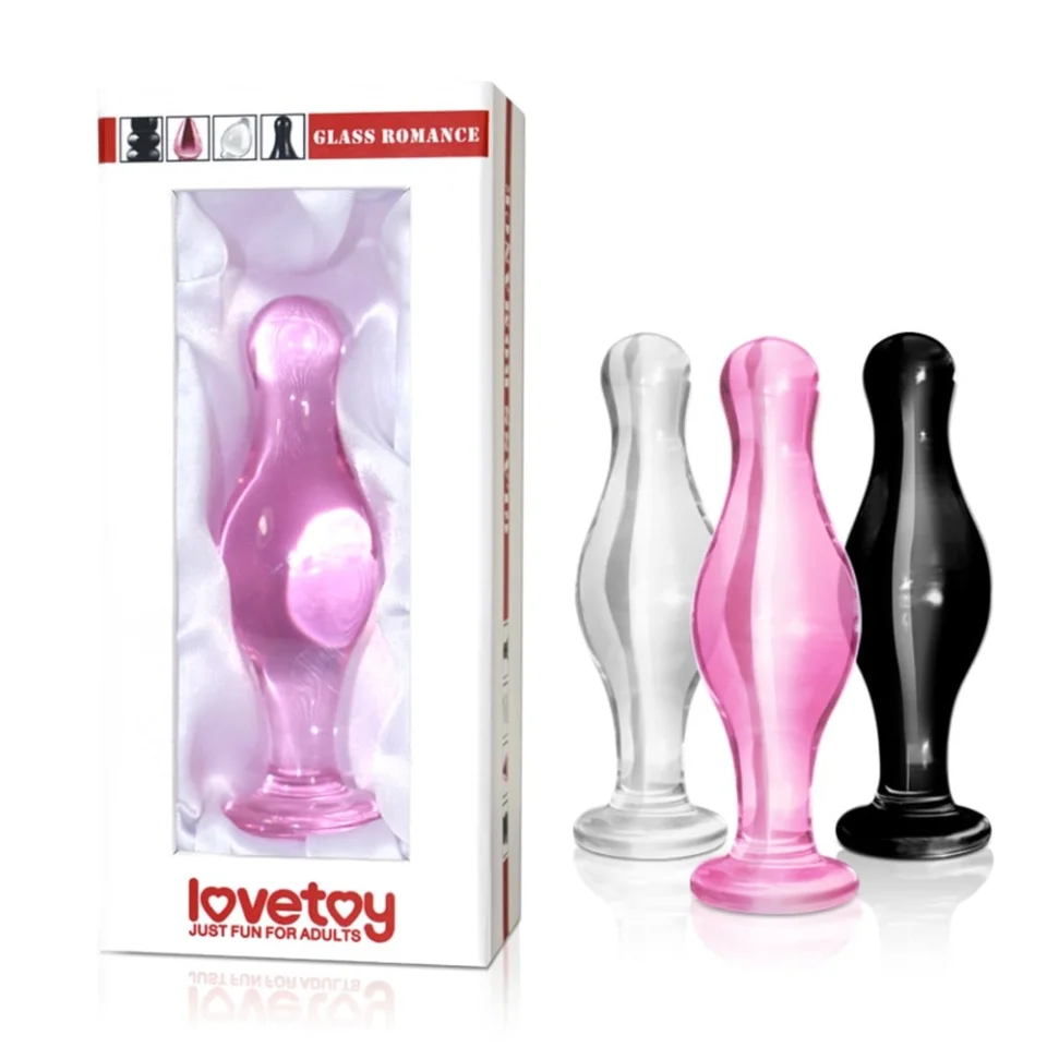 #6305 - 11,3 cm Pürüzsüz Boğumlu Cam Anal Tıkaç Siyah