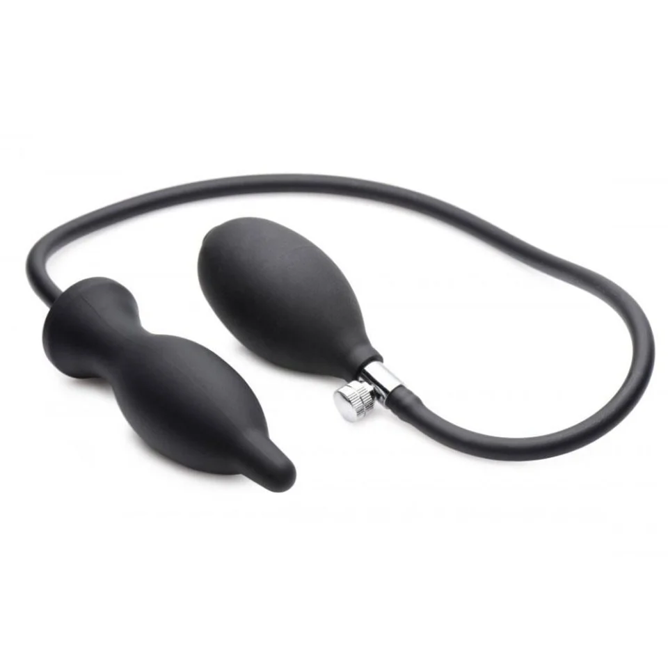 #6325 - Şişebilen Pompalı Anal Plug Siyah