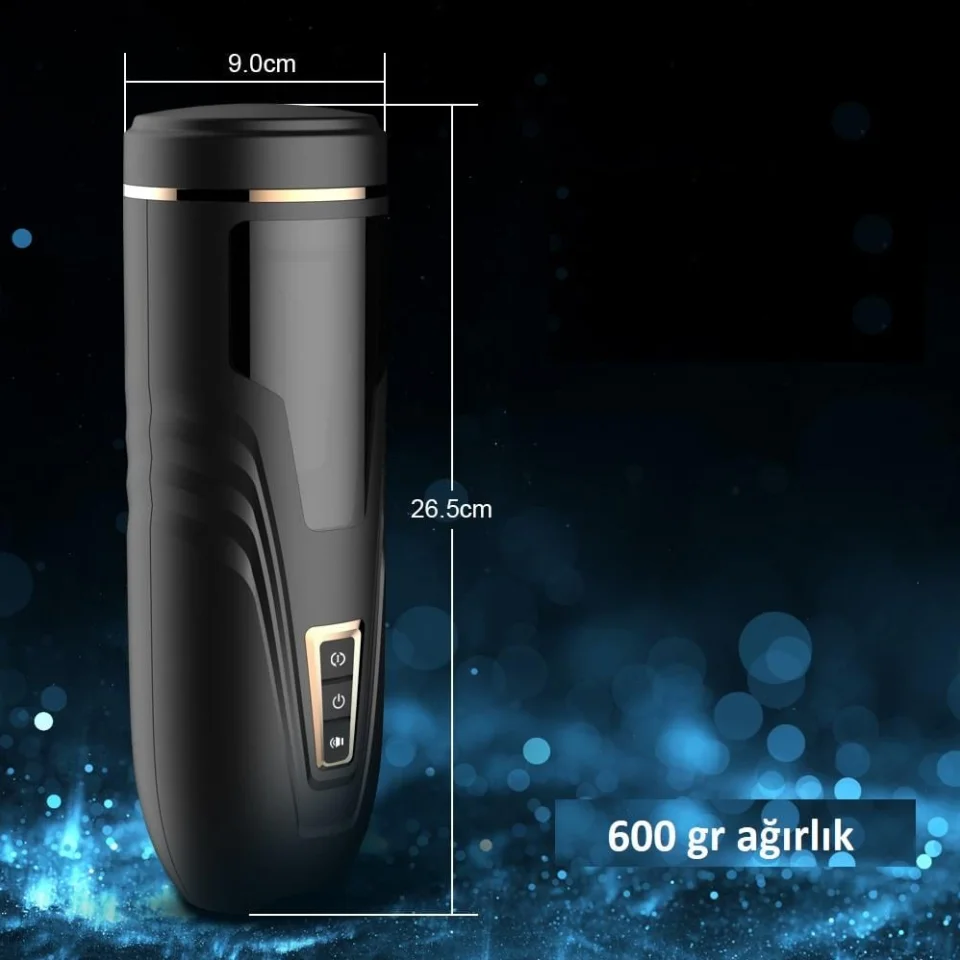 #6428 - USB Şarjlı Titreşimli İleri Geri Rotasyon Ayarlı Sesli Masturbatör