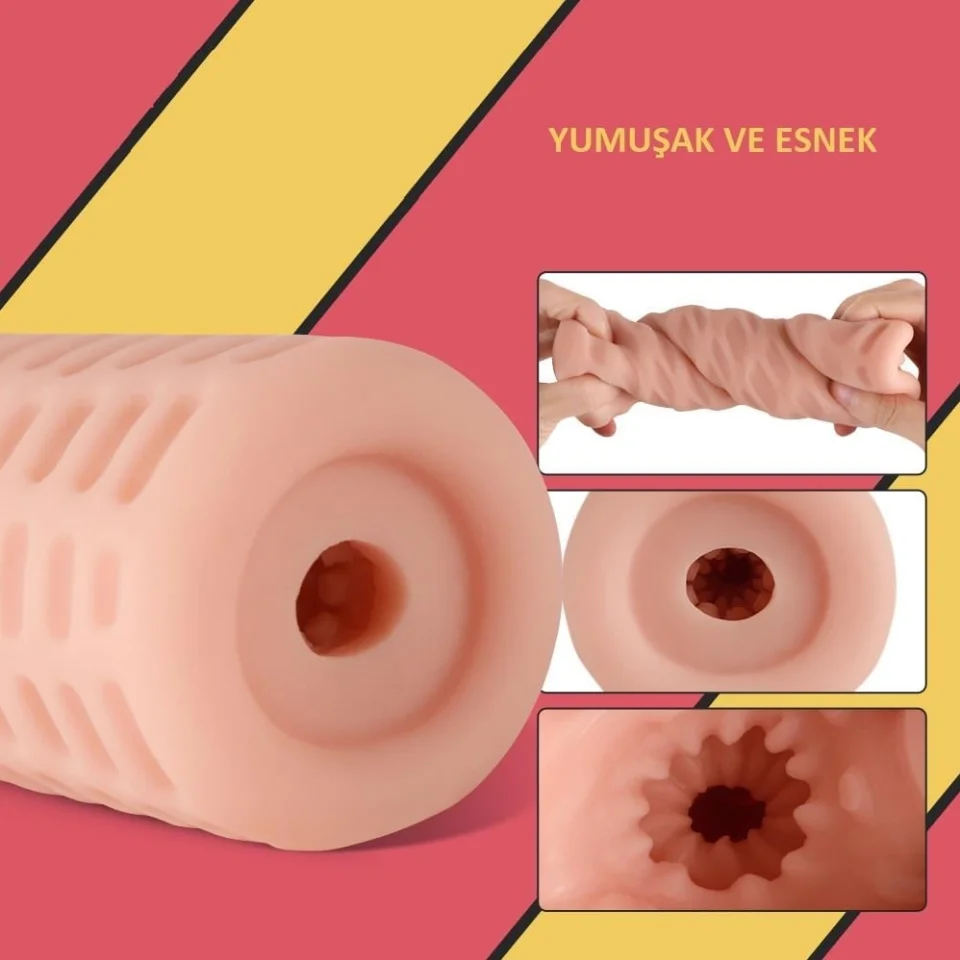 #6482 - 12 cm Gerçekçi Doku Realistik Suni Vajina Mastürbatör