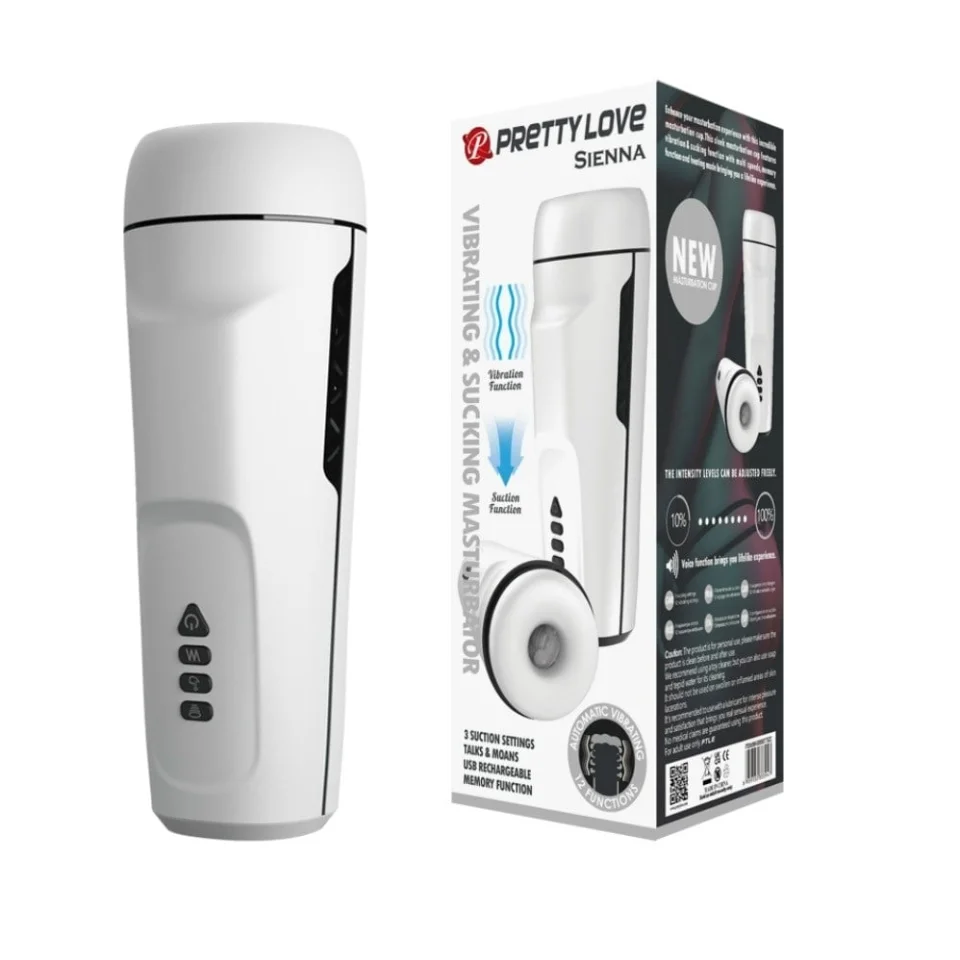 #6493 - USB Şarjlı Titreşimli Emme Ayarlı Sesli Masturbatör - Sierra