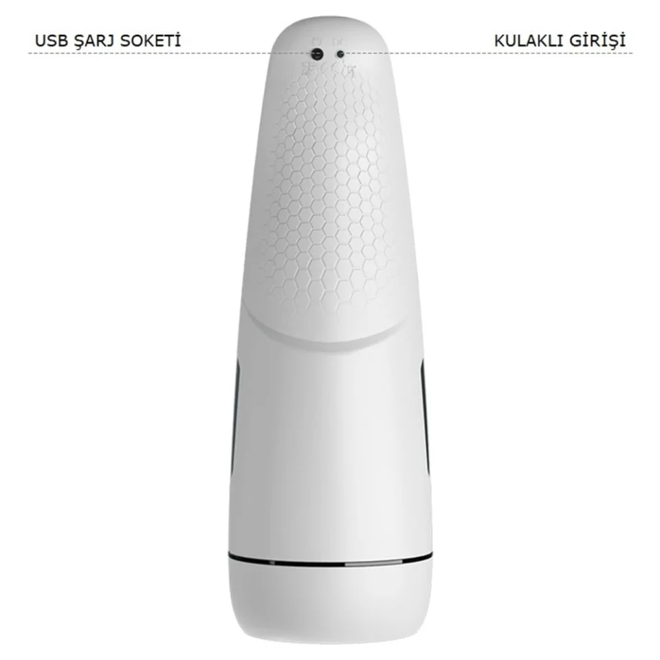 #6495 - USB Şarjlı Hareketli Dil Uyarımlı Isıtmalı Sesli Masturbatör - Marissa