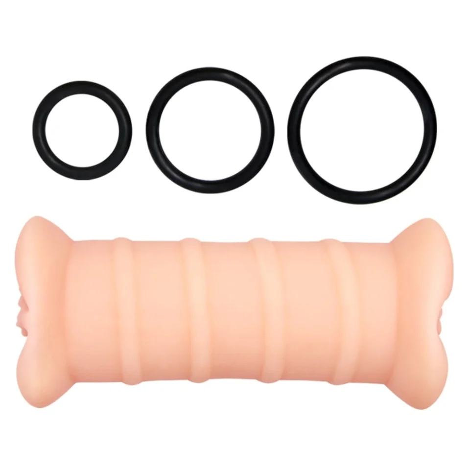 #6514 - 3 Boyutlu Çift Taraflı Titreşimli Suni Vajinal Mastürbatör - Emma