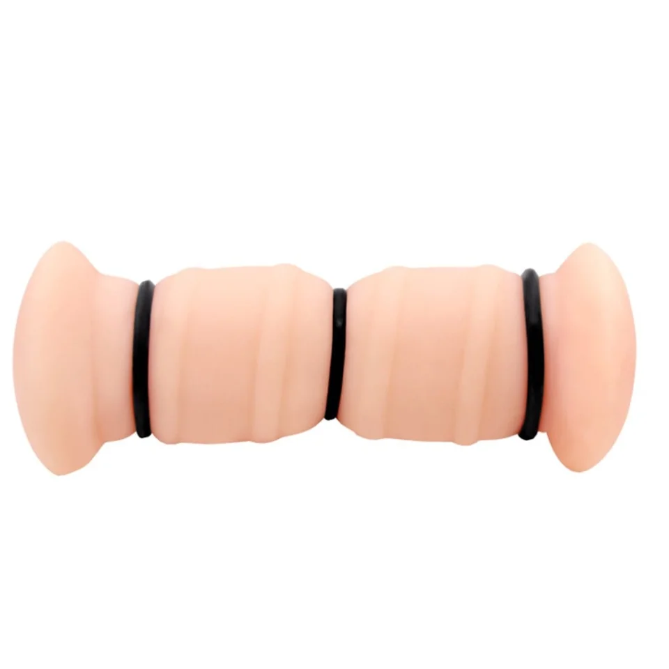 #6515 - 3 Boyutlu Çift Taraflı Titreşimli Suni Vajinal Mastürbatör - Emma