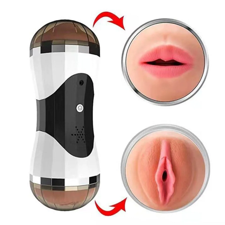 #6533 - Çift Taraflı Fener Tipi Realistik Suni Vajinal ve Oral Mastürbatör