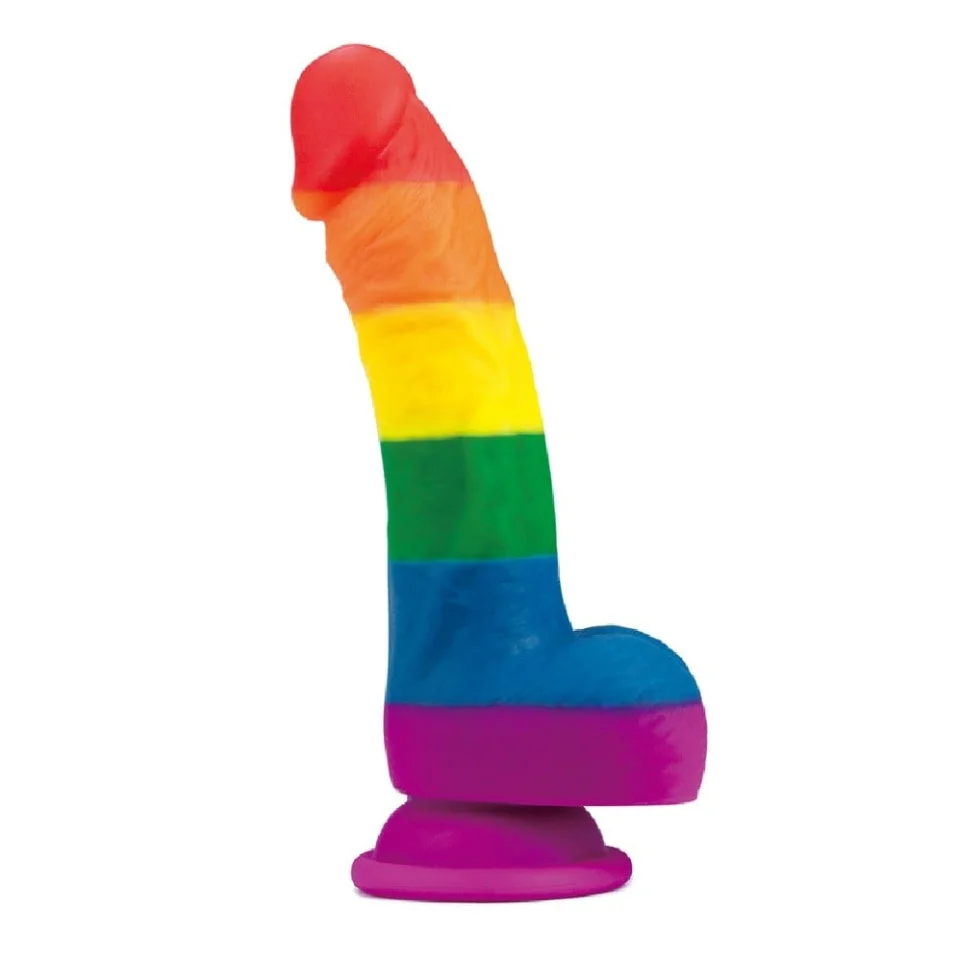 #568 - 20,5 cm Renkli Realistik Vantuzlu Dildo Penis
