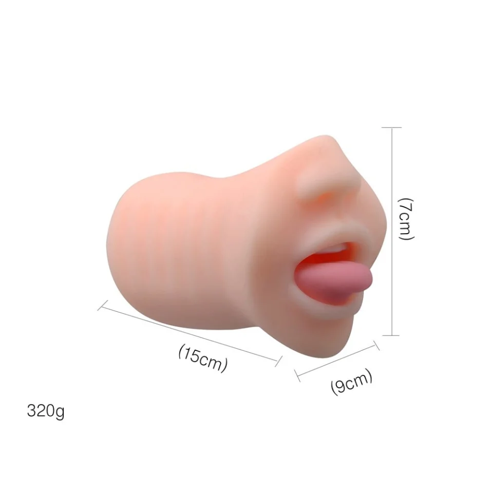 #6570 - 3 Boyutlu Suni Oral Mastürbatör - Pink Tongue