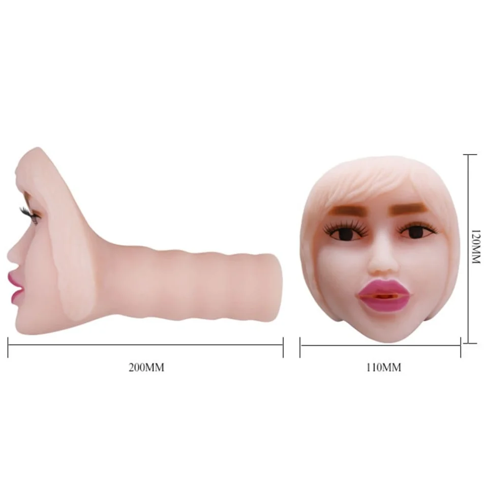 #6631 - 3 Boyutlu Gerçekçi Yüz Şeklinde Titreşimli Oral Mastürbatör