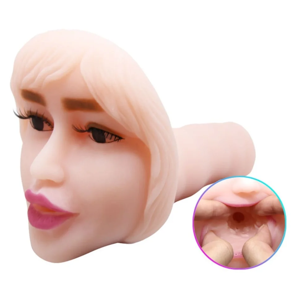 #6633 - 3 Boyutlu Gerçekçi Yüz Şeklinde Titreşimli Oral Mastürbatör