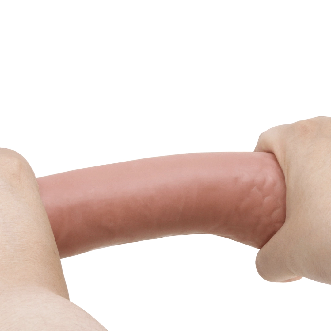 #12652 - 21 cm &Ccedil;ift Katmanlı Realistik Vantuzlu Dildo Penis