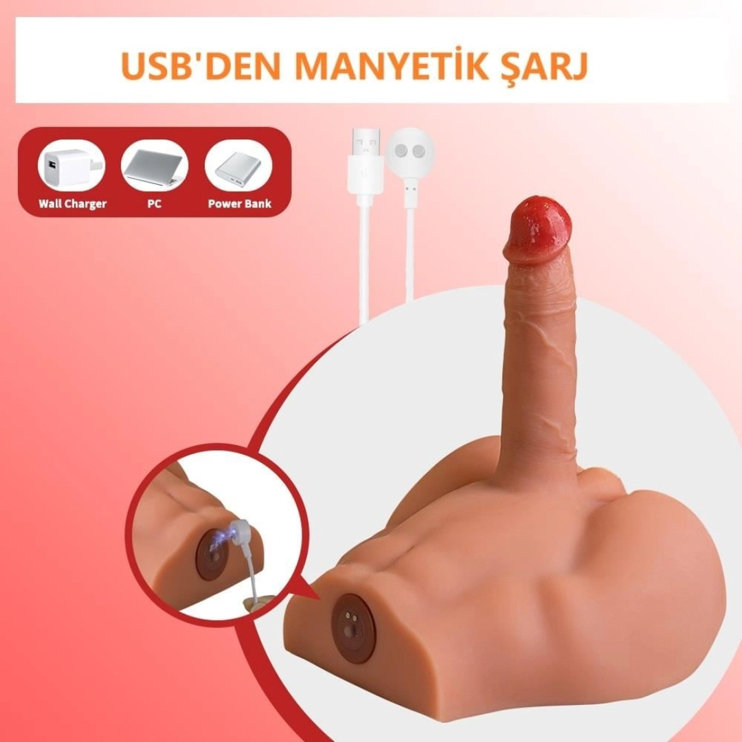 #12612 - Realistik İleri Geri Hareketli 17,5 cm Penisli Erkek Vücut