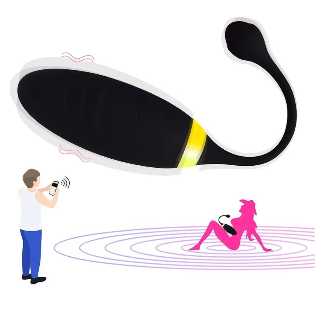 #12383 - Siyah Telefon Kontrollü Yumurta Vibratör