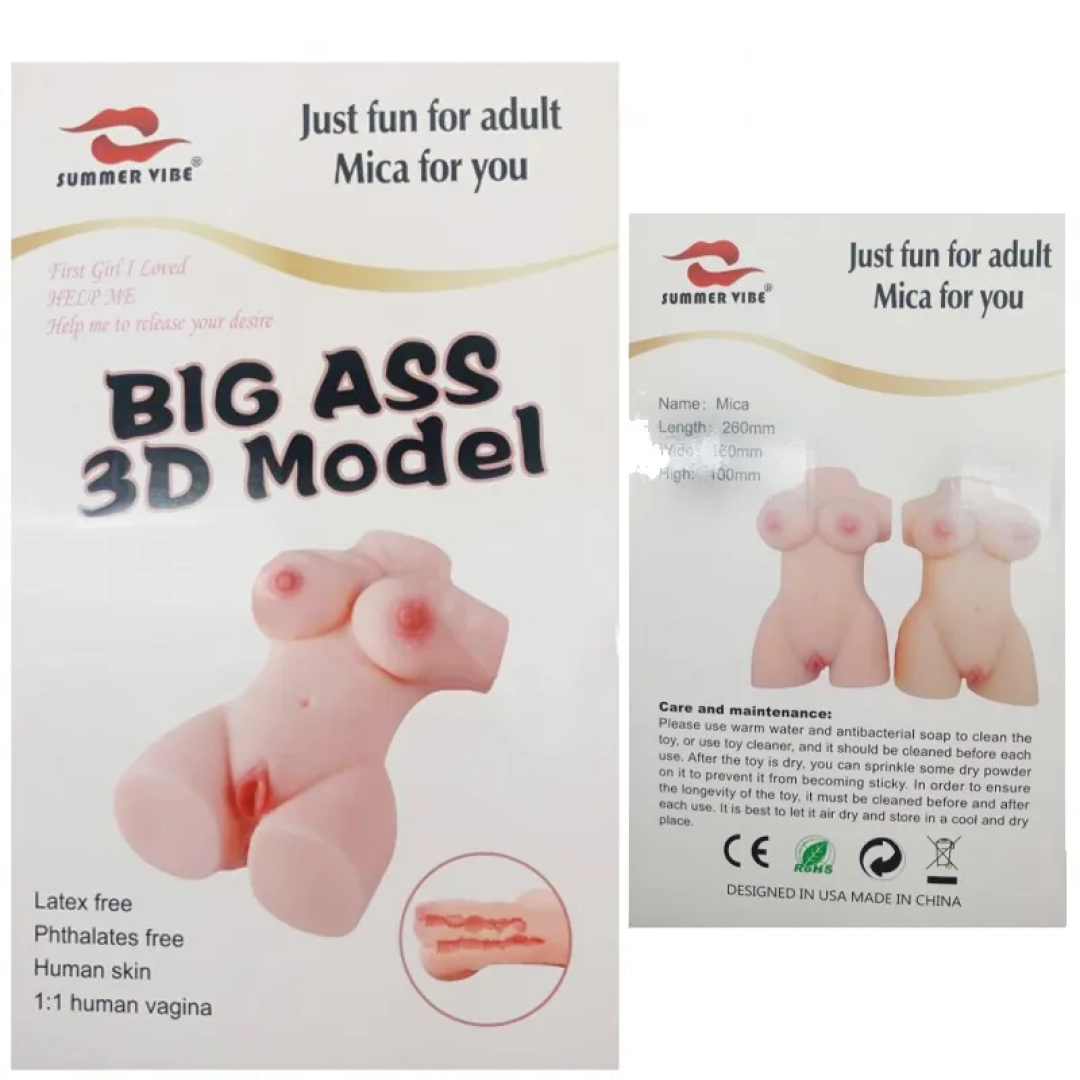 #12417 - 1.8 Kg Mini Yarım Vücut Anal Vajinal Mastürbatör