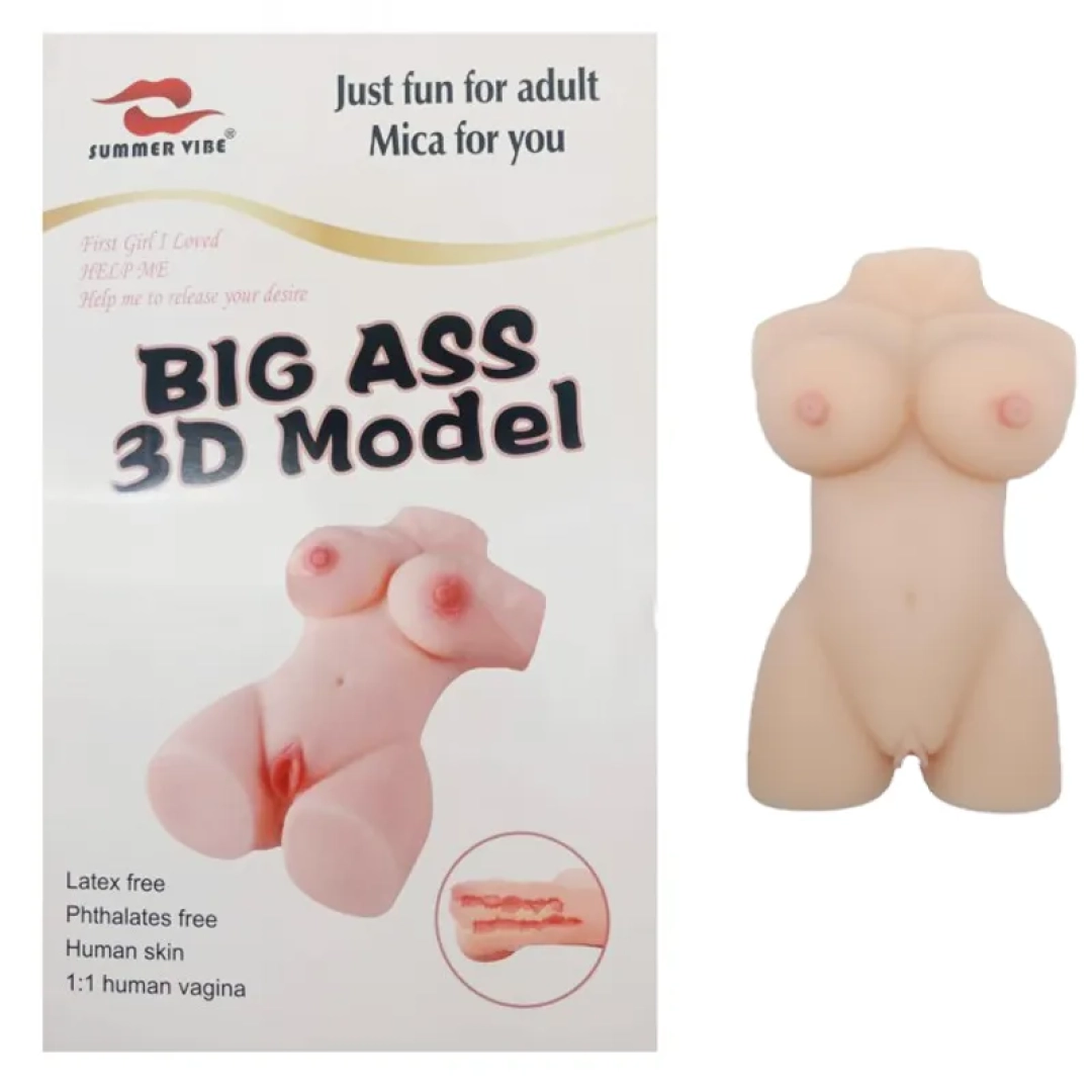 #12415 - 1.8 Kg Mini Yarım Vücut Anal Vajinal Mastürbatör