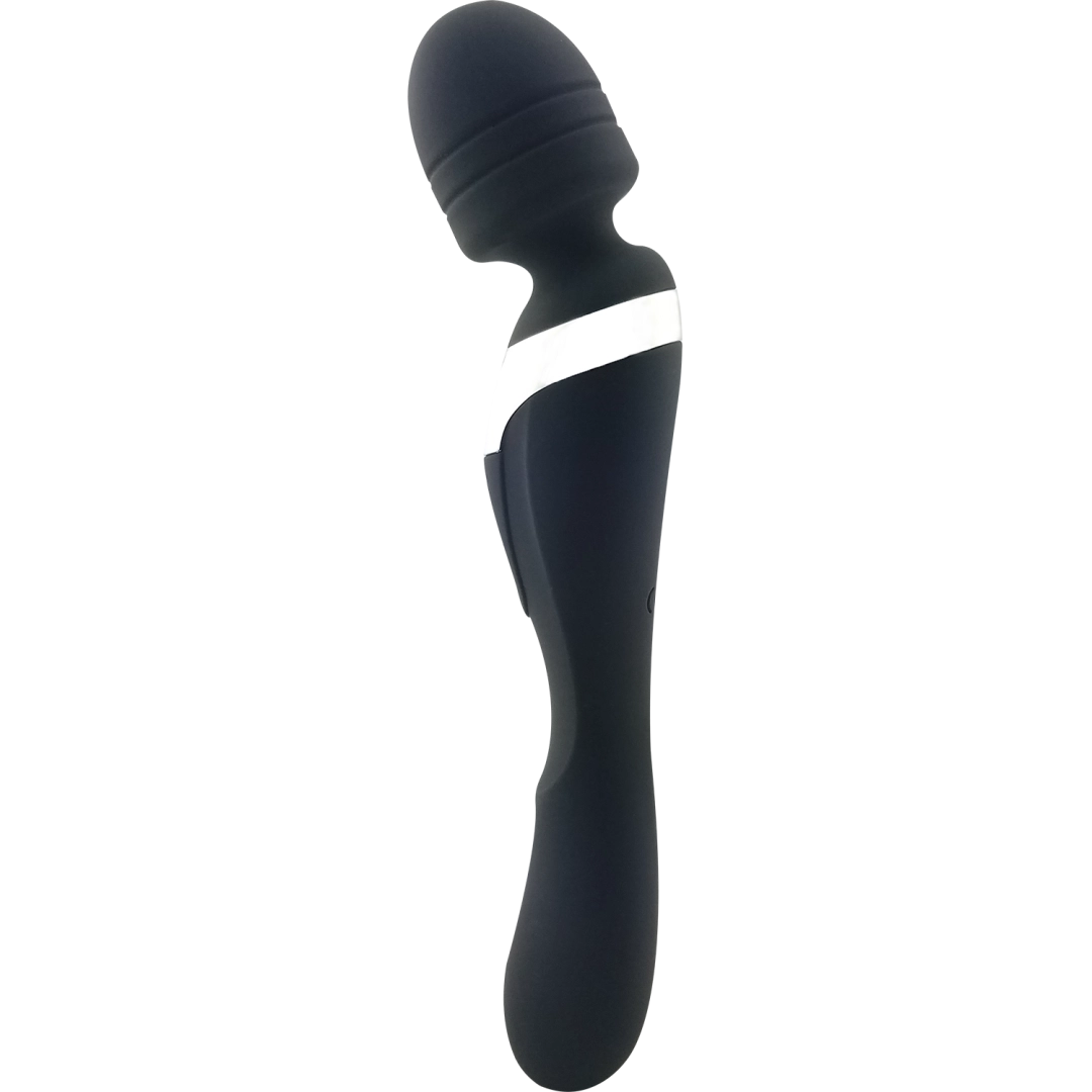 #12317 - Çift Taraflı Çift Titreşimli USB Şarjlı Siyah Lüx Vibratör