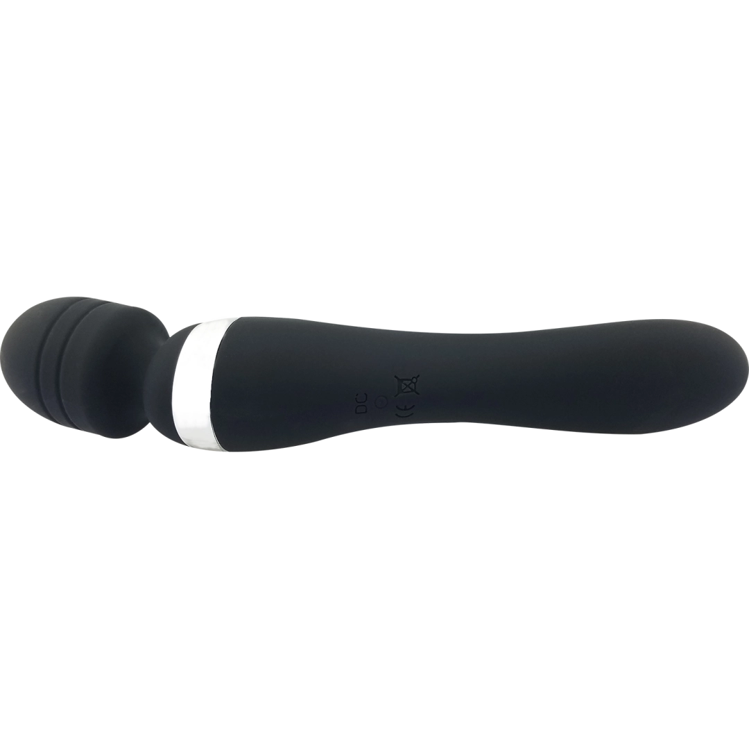 #12319 - Çift Taraflı Çift Titreşimli USB Şarjlı Siyah Lüx Vibratör