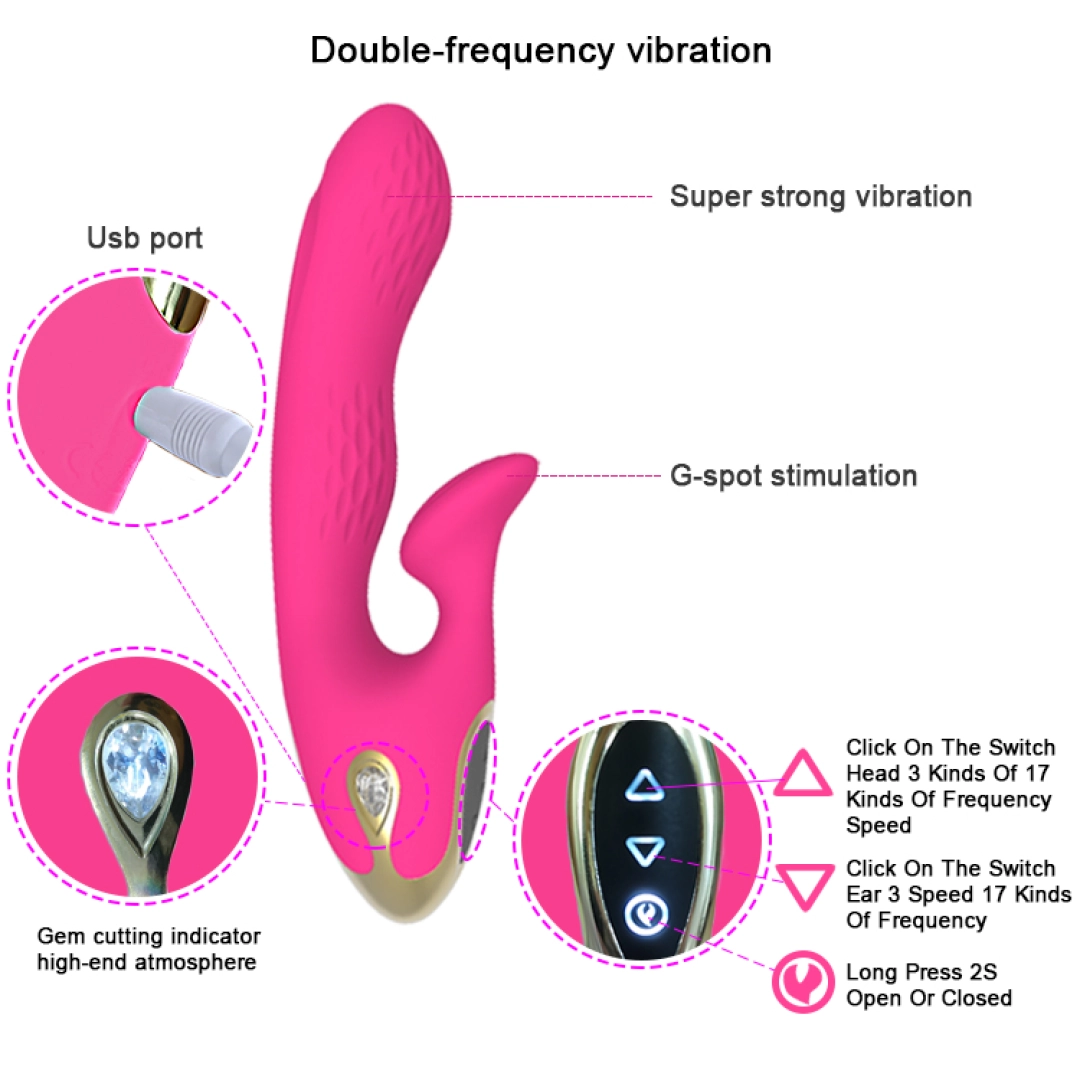 #12347 - USB Şarjlı Isıtmalı G-Spot Uyarımlı Su Geçirmez Vibratör
