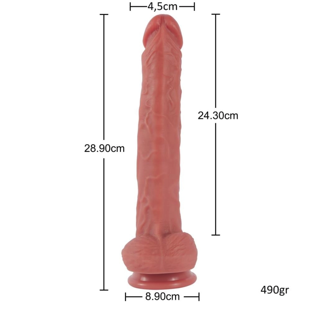 #12519 - Yeni Nesil Büyük Boy 28,9 cm Realistik Dildo Penis