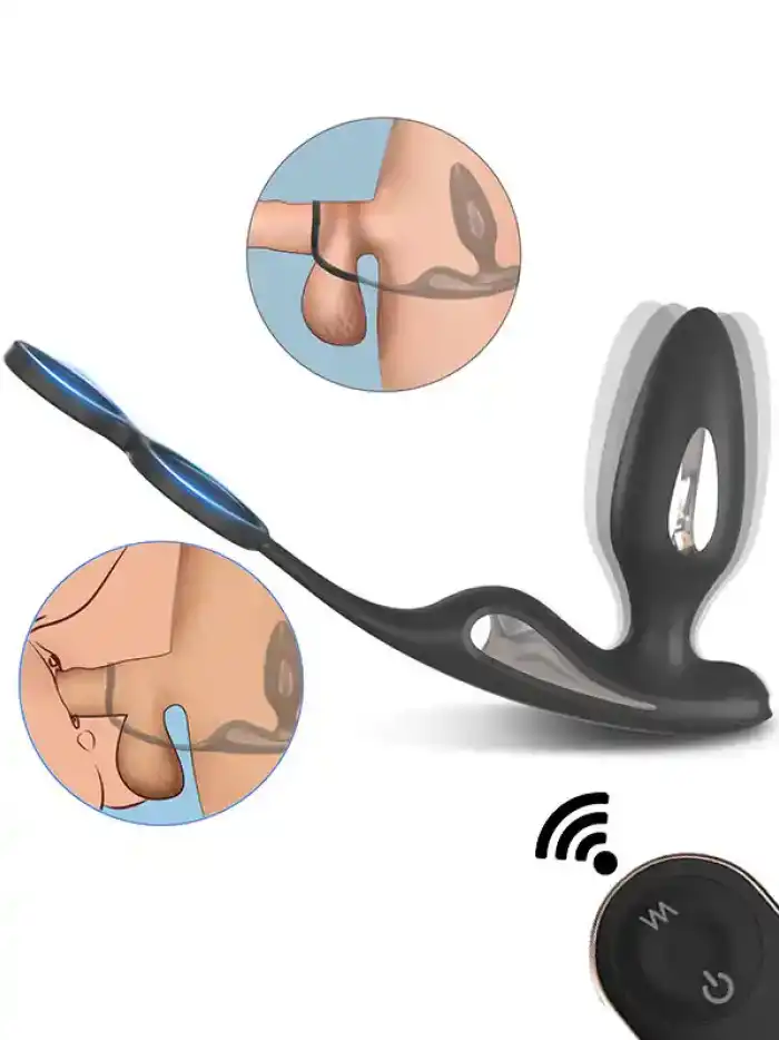 #S426-4 - Penis Halkalı Şarjlı Giyilebilir Anal Vibratör